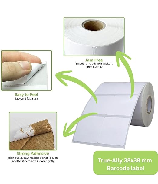 38x38 mm Barcode Label Stickers image 2