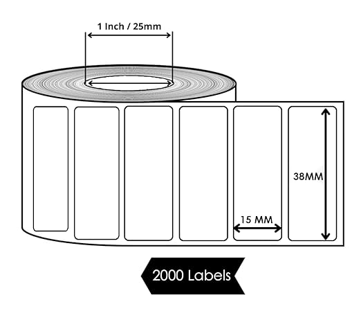 38x15 mm Direct Thermal Barcode Labels image 5