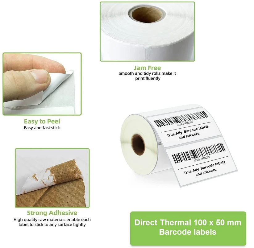 100x50 mm Barcode Label Stickers image 2